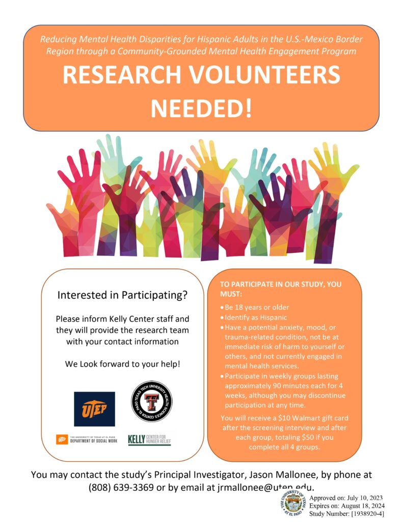 Research volunteers needed